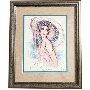 Mary Vickers Day & Night Jeweled Print Framed COA